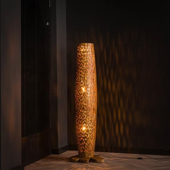Hoyz vloerlamp m bars teakhout 145cm - Image 1