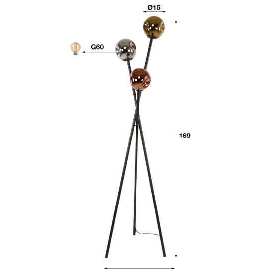 Hoyz vloerlamp 3l molecule mix glass artic - Image 2