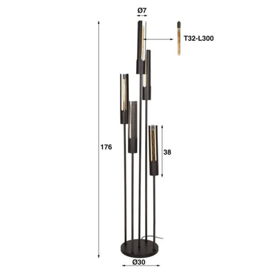 Hoyz vloerlamp 5l getrapt tube artic - Image 2