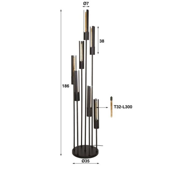 Hoyz vloerlamp 7l getrapt tube artic - Image 2