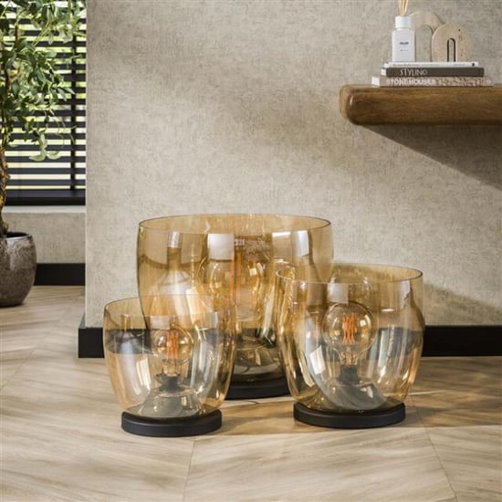 Hoyz vloerlamp up xl amberkleurig glas Ø33 - Image 2