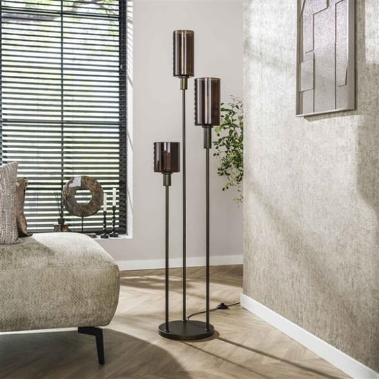 Hoyz vloerlamp sepiora getrapt 3-lichts sienna brown - Image 5
