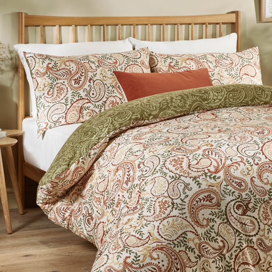 Duvet Day Anika Paisley Printed Soft Touch Duvet Cover Set, Double, Multi - Image 3