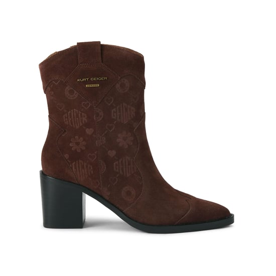 Kurt Geiger London Suede KGL Western Ankle Boots - Image 1