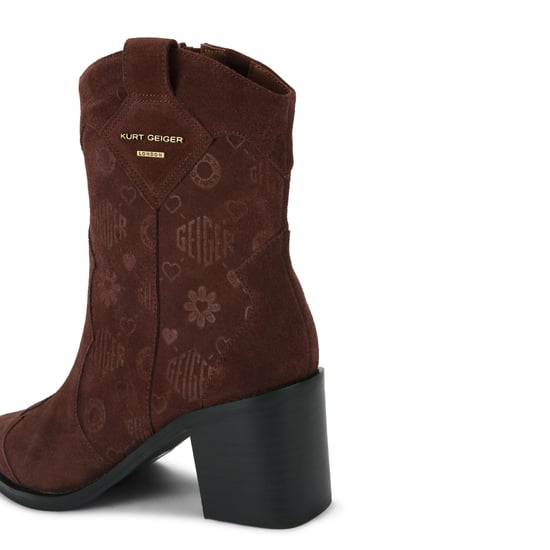 Kurt Geiger London Suede KGL Western Ankle Boots - Image 3