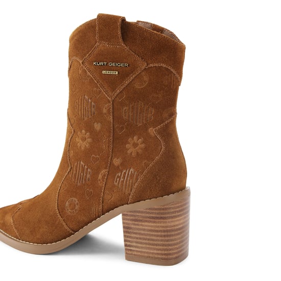 Kurt Geiger London Suede KGL Western Ankle Boots - Image 3
