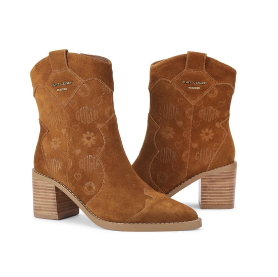 Kurt Geiger London Suede KGL Western Ankle Boots - Image 4