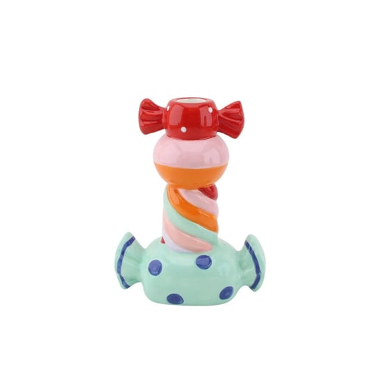 House Vitamin Candle holder stapled toffee candy dolomite mint multi colour 13x7x20cm - Image 1