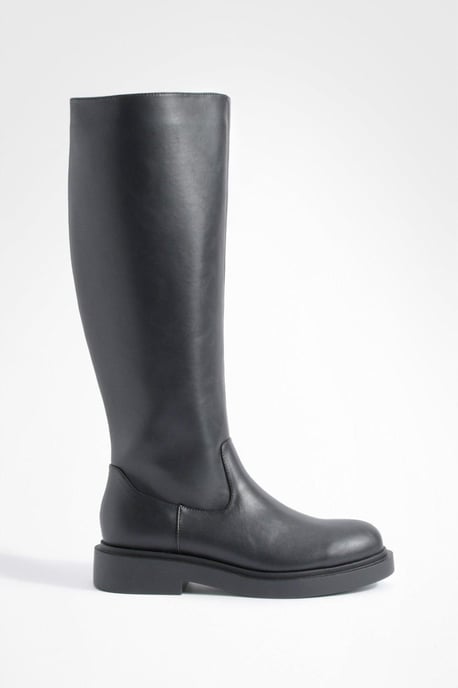 Minimal Chunky Knee High Boots - Image 2