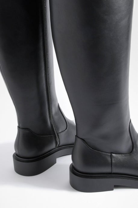 Minimal Chunky Knee High Boots - Image 5