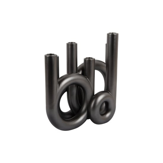 Present Time kandelaar rings large metallic dark grey - Image 2