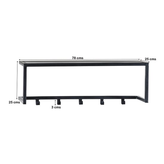 Brix kapstok abby black mangohout / gecoat staal - Image 2