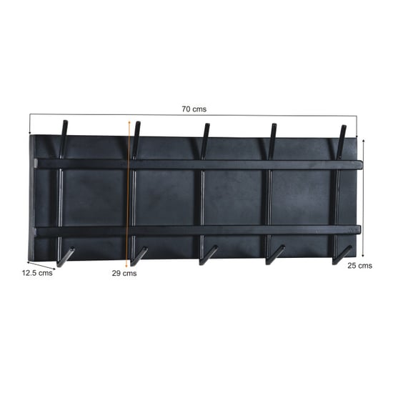 Brix kapstok gabi black mangohout / gecoat staal - Image 2