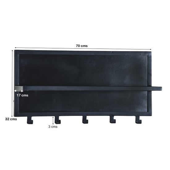 Brix kapstok caro black mangohout / gecoat staal - Image 3