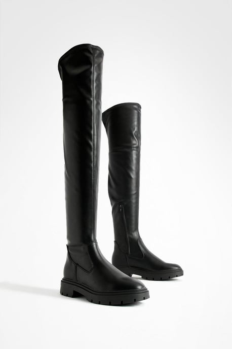 Chunky Flat Over The Knee Boots - Image 2