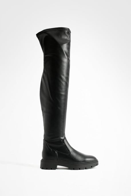 Chunky Flat Over The Knee Boots - Image 3