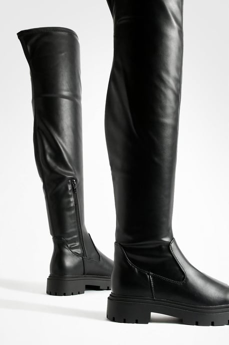 Chunky Flat Over The Knee Boots - Image 4