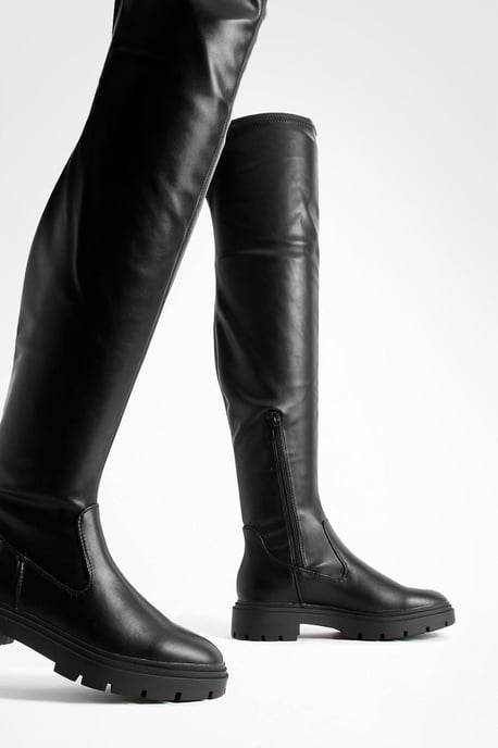 Chunky Flat Over The Knee Boots - Image 5