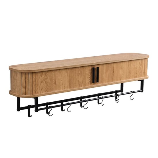 Furnilux Kapstok 120 x 24 x 32 cm xxxl wandkapstok kiruna 12 haken licht - Image 1