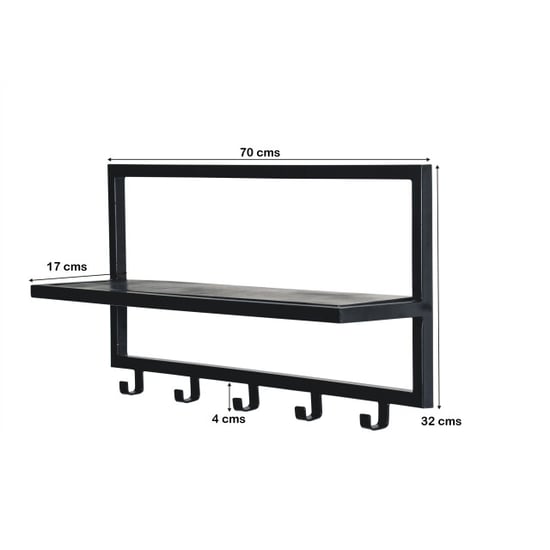 Brix kapstok bono black mangohout / gecoat staal - Image 3