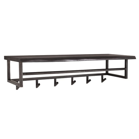 Hoyz Hoyz kapstok yucon 6 haken hoedenplank massief acaciahout - 100x30x27 - Image 2
