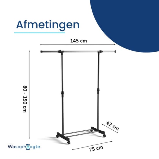 Wasophoogte ® droogrek op wielen uno - Image 5