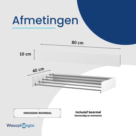 Wasophoogte ® wanddroogrek walldry 80 cm - - Image 2