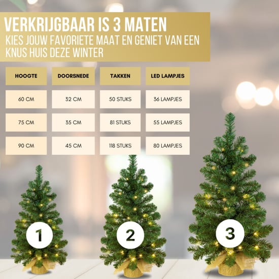 Excellent Trees Kerstboom ® led jarbo 90 cm met verlichting kunstkerstboom - Image 2
