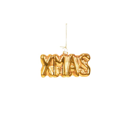 House Vitamin Ornament xmas hanger xmas -gold glass 4,5x3,5x7,5cm - Image 2