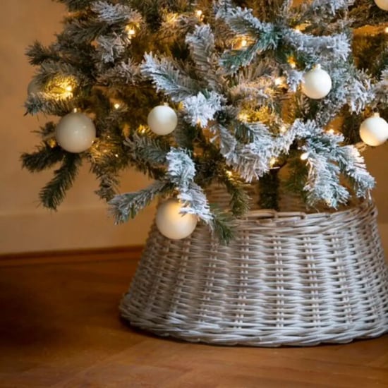 WDMT Rieten kerstboomrok ø 50 x 20 cm grijs - Image 2