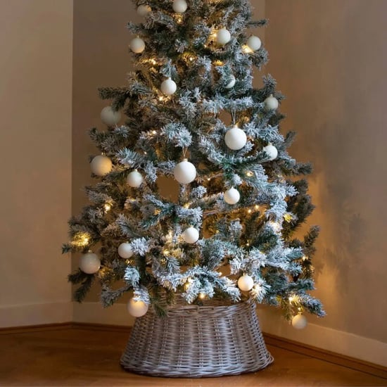 WDMT Rieten kerstboomrok ø 50 x 20 cm grijs - Image 5