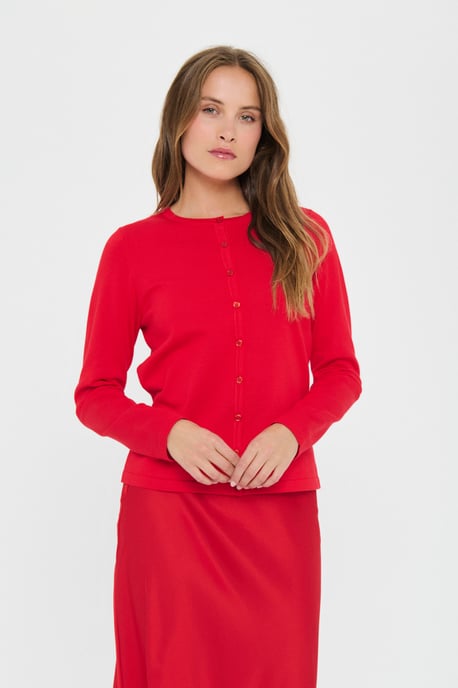 A8661, MilaSZ R-Neck Cardigan Knitted cardigan Classic fit - Image 2