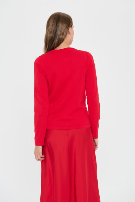 A8661, MilaSZ R-Neck Cardigan Knitted cardigan Classic fit - Image 3