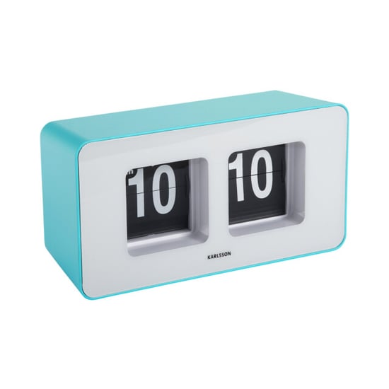 Karlsson wand/tafelklok funky flip turquoise blue - Image 1