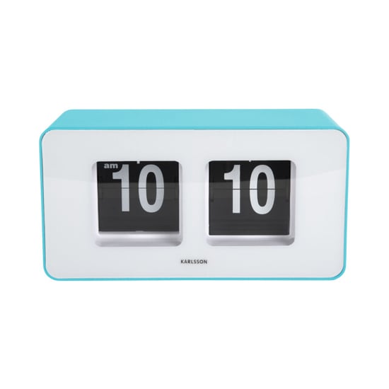 Karlsson wand/tafelklok funky flip turquoise blue - Image 4