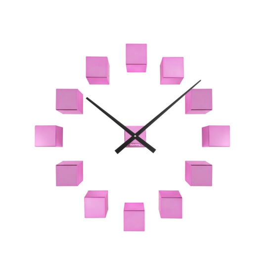 Karlsson wandklok diy cubic metallic metallic dark pink- Ø40cm - Image 1