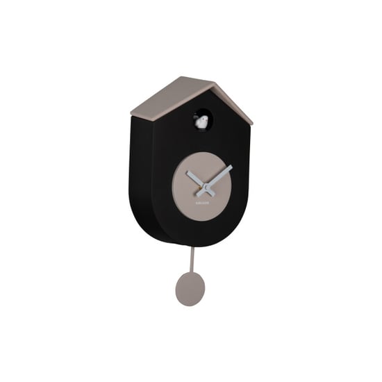 Karlsson wandklok grato cuckoo black & warm grey - Image 1