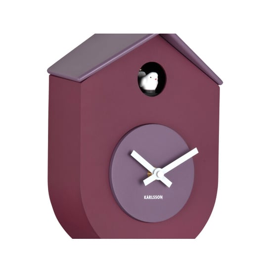 Karlsson wandklok grato cuckoo dark mauve & soft lavender - Image 2
