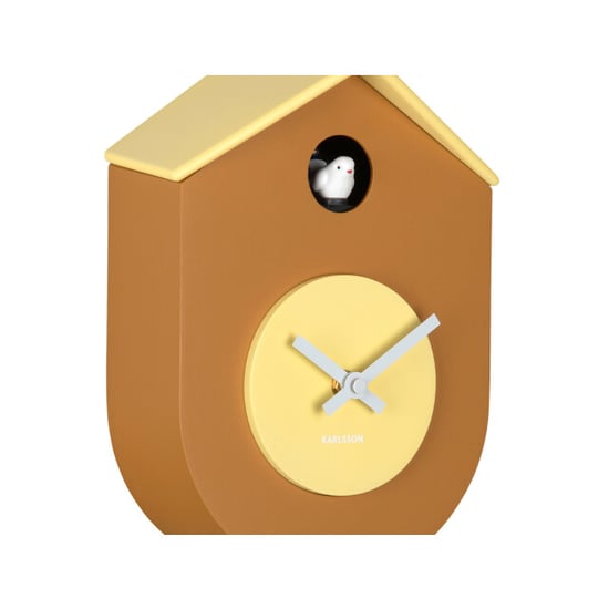 Karlsson wandklok grato cuckoo ochre yellow & soft yellow - Image 2