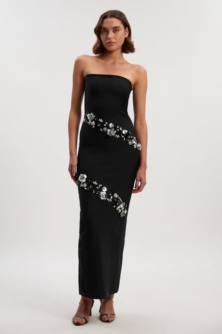 Embellished Figure Form Bandeau Maxi Dress - Image 2