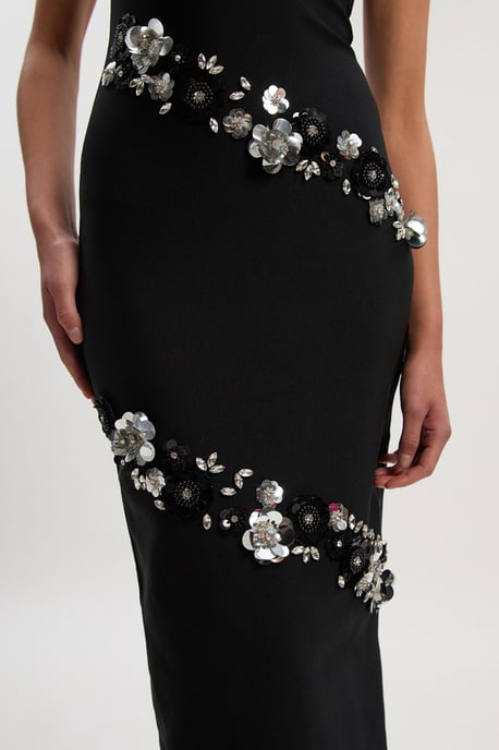 Embellished Figure Form Bandeau Maxi Dress - Image 3