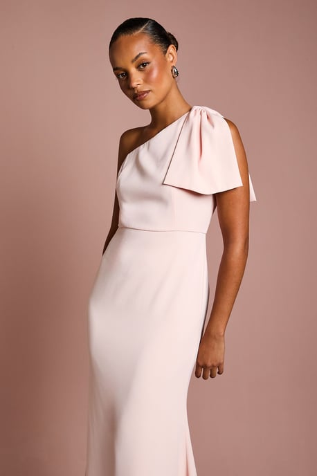 Coast Honoured Petite Bow One Shoulder Maxi Bridesmaid Dress - Image 2