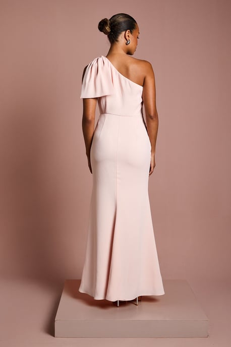 Coast Honoured Petite Bow One Shoulder Maxi Bridesmaid Dress - Image 3
