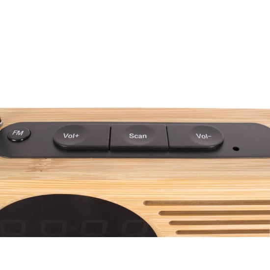 Karlsson wekker retro radio bamboo bamboe - Image 2