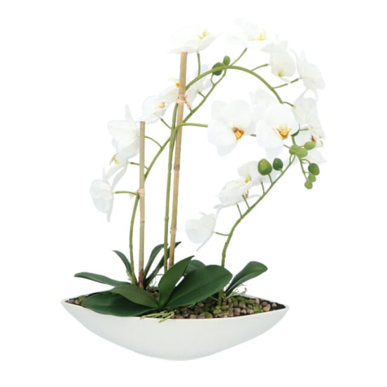 Kopu ® kunstbloem orchidee 60 cm met schaal ovaal phalenopsis - Image 3