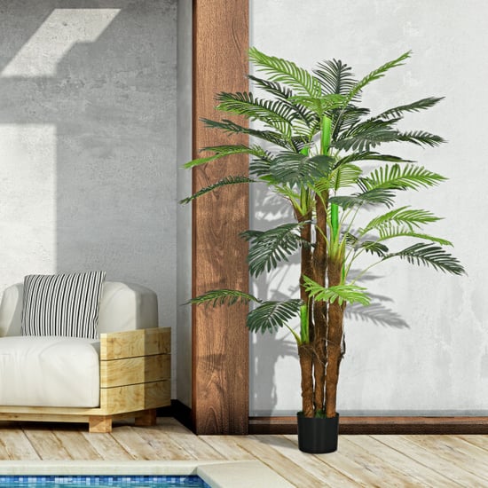 4goodz Homcom kunstplant kunstpalm 160 cm met 36 takken - Image 2