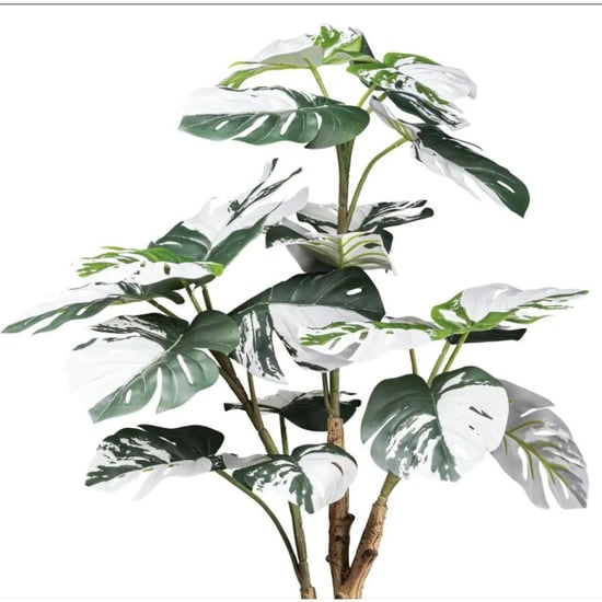 Kopu ® kunstplant monstera variegata 80 cm 21 bladeren gatenplant - Image 3