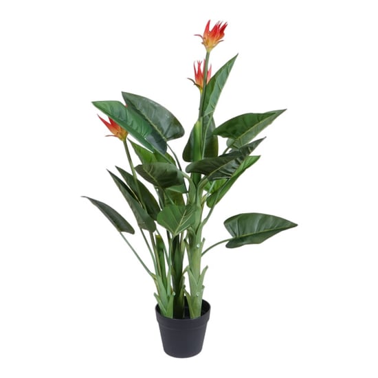 Kopu ® kunstplant guzmania 105 cm met 3 oranje bloemen nepplant - Image 2