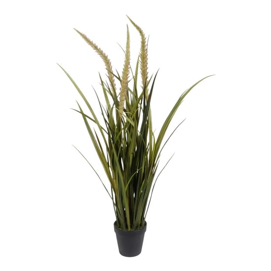 Kopu ® kunstplant miscanthus 90 cm 3 pluimen in zwarte pot - Image 2