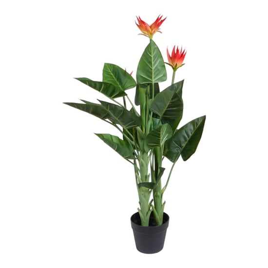 Kopu ® kunstplant guzmania 105 cm met 3 oranje bloemen nepplant - Image 3